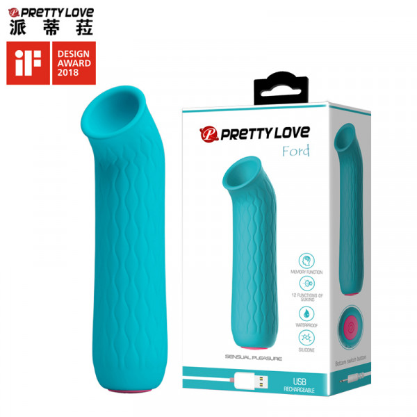 Вакуумный стимулятор для клитора и сосков "Pretty Love Ford" мятный