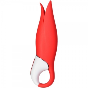 Вибратор "Satisfyer Power Flower" в виде тюльпана, коралловый