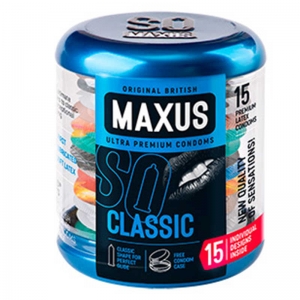 Презервативы классика "Maxus Classic" в жестяном футляре, 15шт