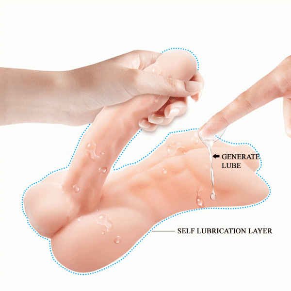 Фаллоимитатор с торсом "Bigger Man" реалистичный, с хребтом