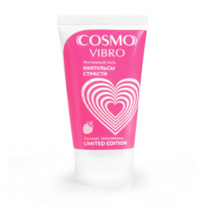 Гель с вибрацией и ароматом земляники "Cosmo Vibro" на водно-силиконовой основе, 25ml