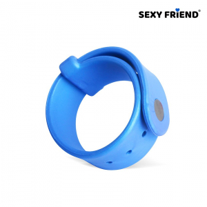 Кольцо эрекционное "Sexy Friend" регулируемое, голубое