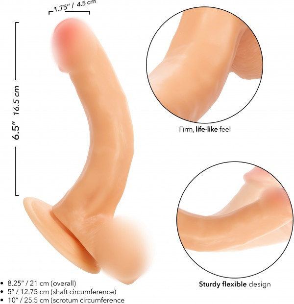 Фаллоимитатор реалистичный с изогнутым стволом "The Delivery Man" на присоске