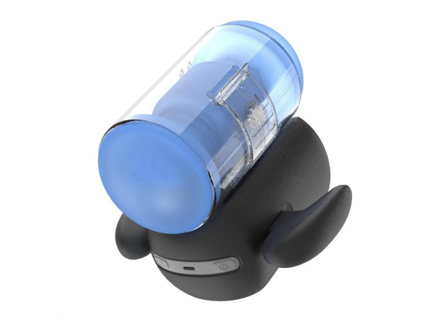 Мастурбатор с вибрацией и возвратно-поступательными движениями "Amovibe Black Knight" мега мощный