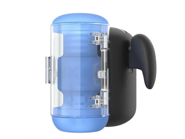 Мастурбатор с вибрацией и возвратно-поступательными движениями "Amovibe Black Knight" мега мощный