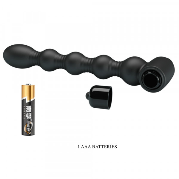 Анальный вибратор "Mr. Play" рельефный, черный