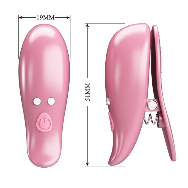 Зажимы на соски с вибрацией "Pretty Love Cayley" на дистанционном управлении