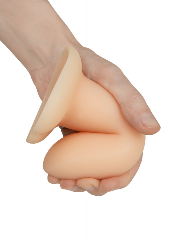 Фаллоимитатор толстенький на присоске "Lola Flow Soft Max" жидкий силикон, реалистичный